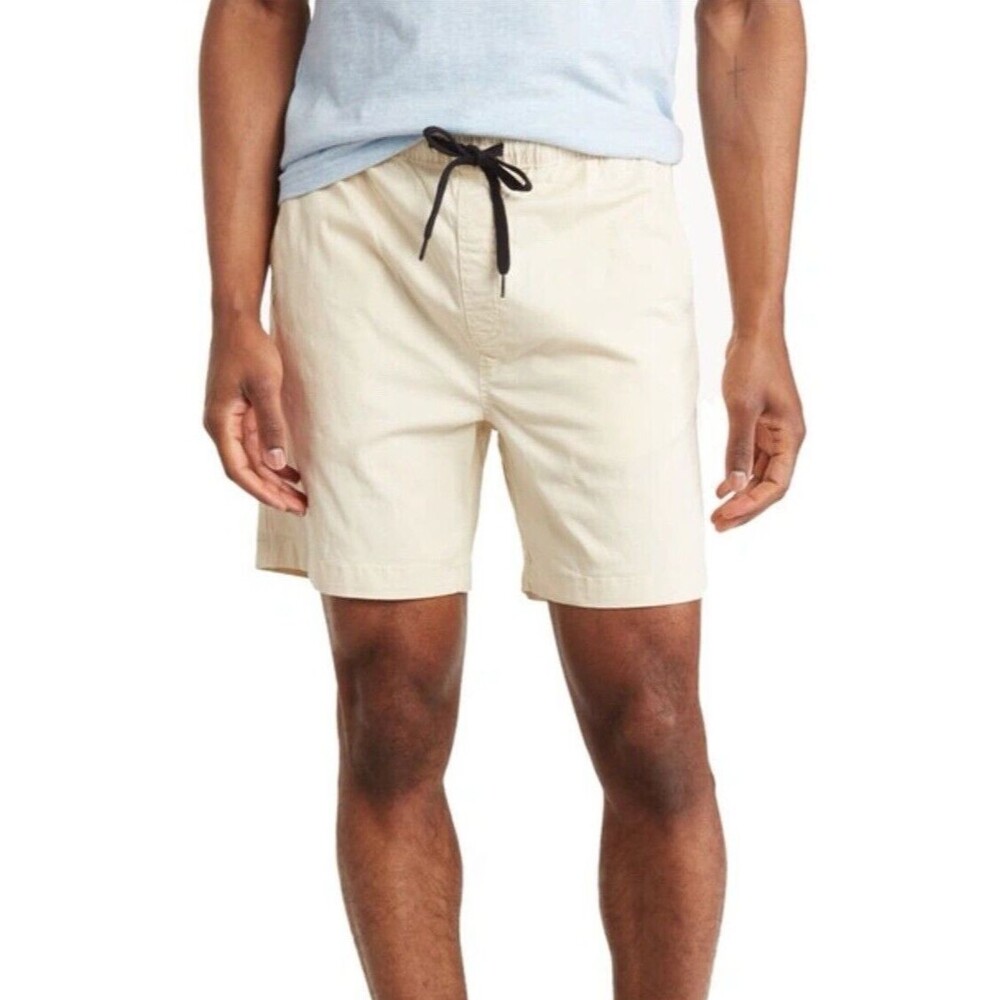 RDI Cotton Blend Casual Shorts Elastic Drawstring Waist Stretch Beige Men XXL